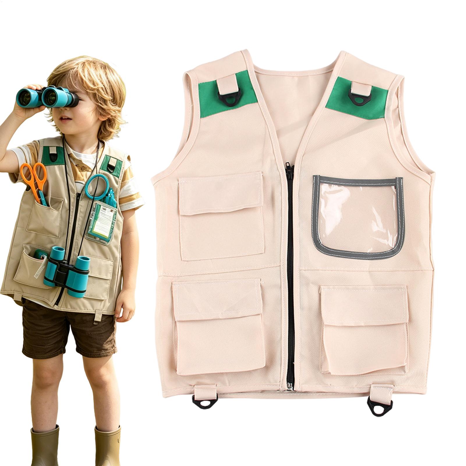 Outdoor Camping Vest - Safari-kostuum voor kinderen, paleontoloog cargo-vest, archeoloog-kostuum