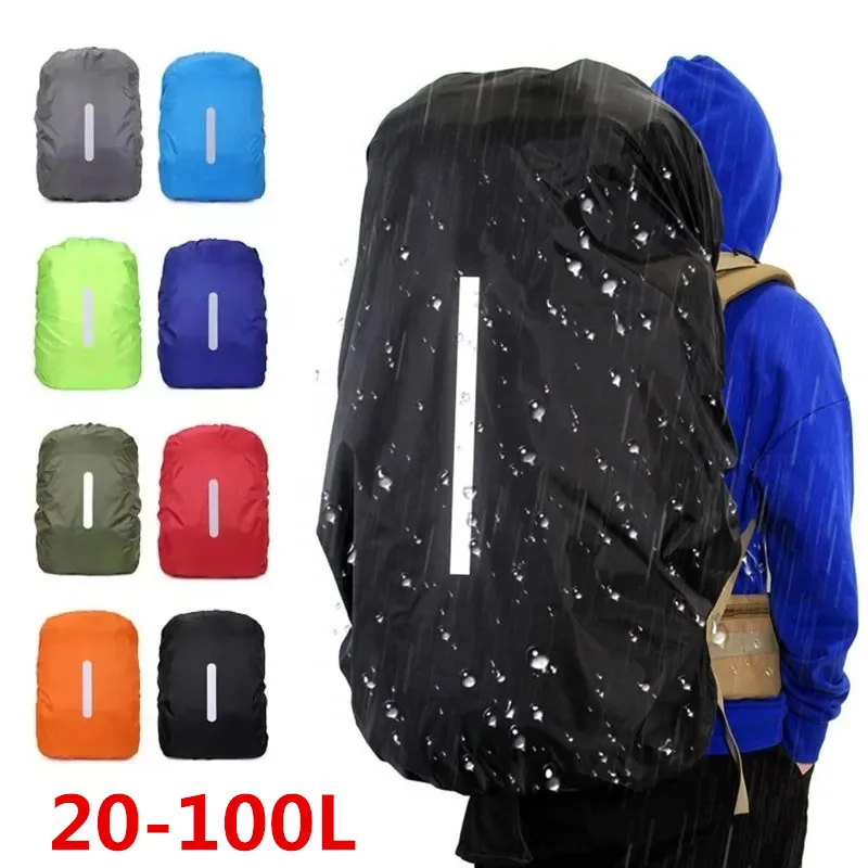 Outdoor Camping Dome - Nieuwe reflecterende waterdichte rugzak regenhoes 20L-100L