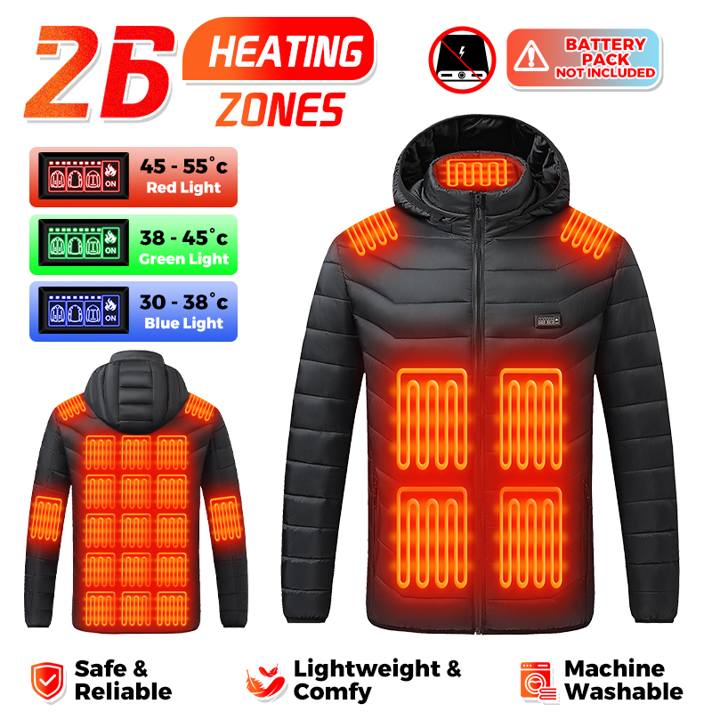 Outdoor Camping In Winter - Verwarmde jas met 26 verwarmingszones, waterdicht,
