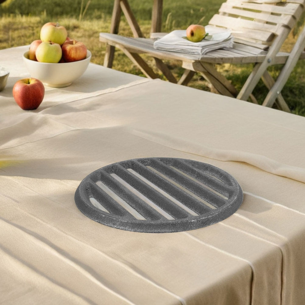 Outdoor Camping Fire Pit - Gietijzeren ronde grillrooster, 13 cm, zorgt