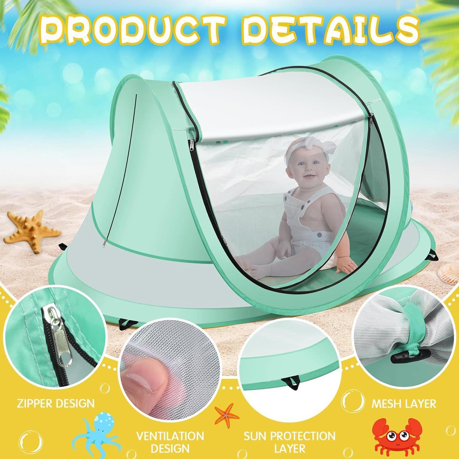 Strandtent voor peuters, buite - Outdoor Camping Dome recensie en prijs