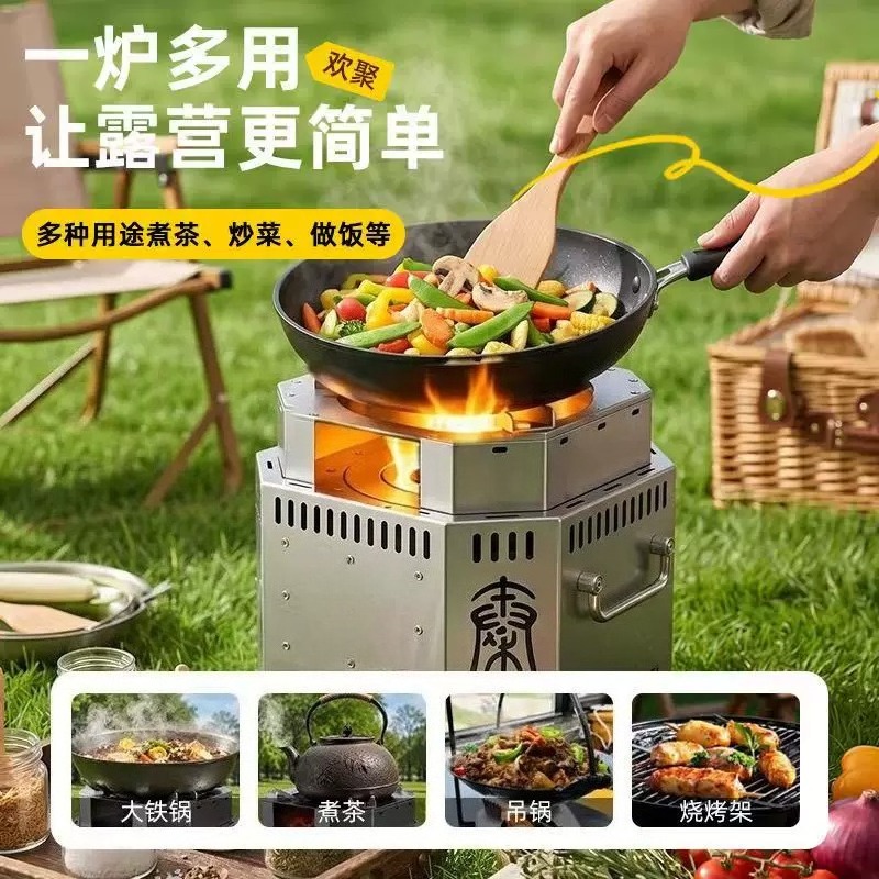 Houtkachel van roestvrij staal - Outdoor Camping Wood Stove recensie en prijs