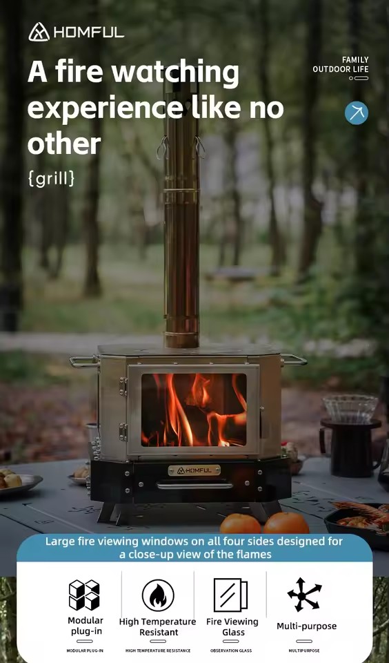 HOMFUL Draagbare Houtkachel Hu - Outdoor Camping Wood Stove recensie en prijs