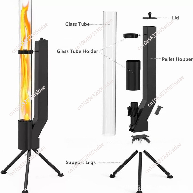 Verticale houtgestookte raketk - Outdoor Camping Wood Stove recensie en prijs