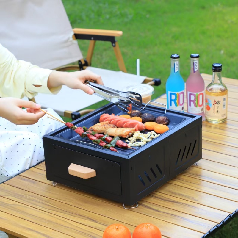 Draagbare houtskool BBQ grill  - Outdoor Camping Grill recensie en prijs