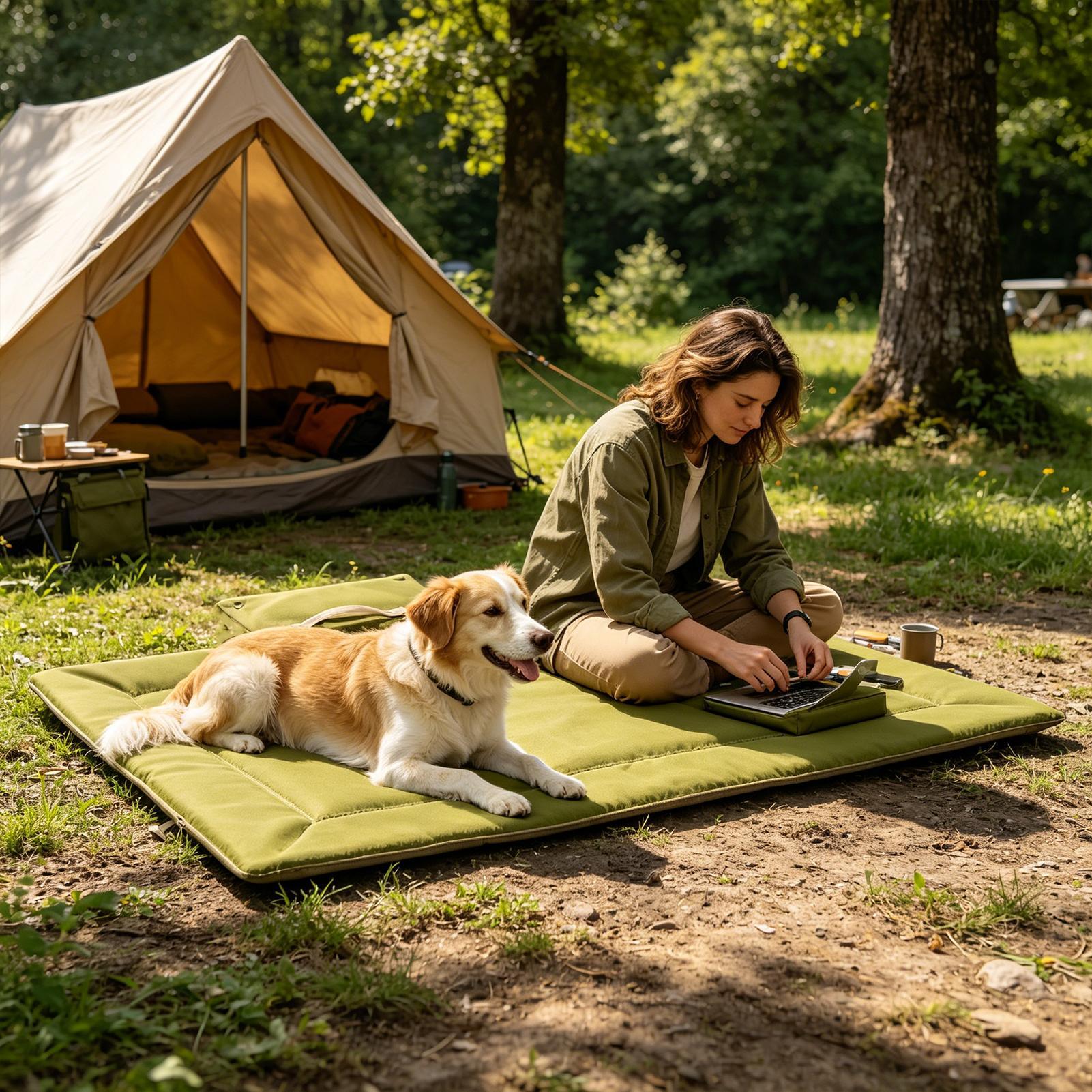 Reiskussen voor honden, opvouw - Outdoor Camping Dog Bed recensie en prijs