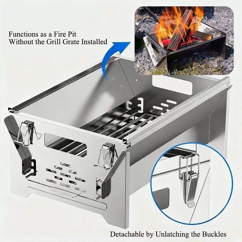 Flip Style BBQ Grill 2-in-1 RV - Outdoor Camping Fire Pit recensie en prijs