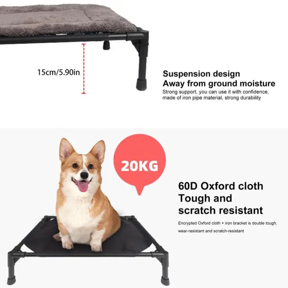 Verhoogd hondenbed voor buiten - Outdoor Camping Dog Bed recensie en prijs
