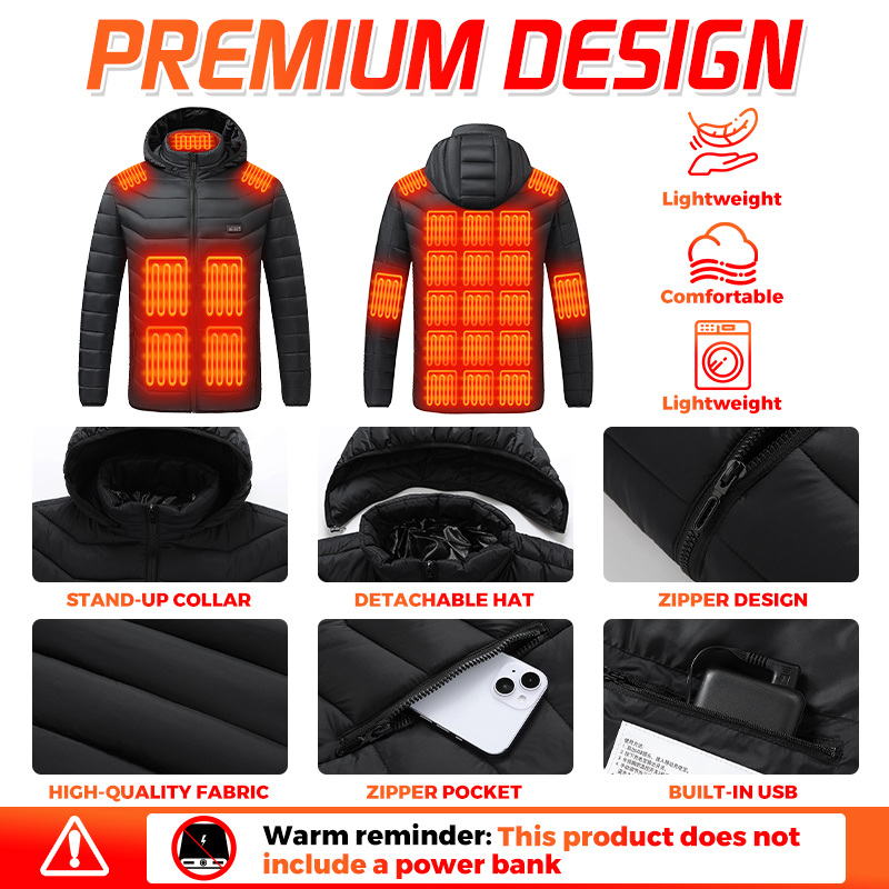 Verwarmde jas met 26 verwarmin - Outdoor Camping In Winter recensie en prijs