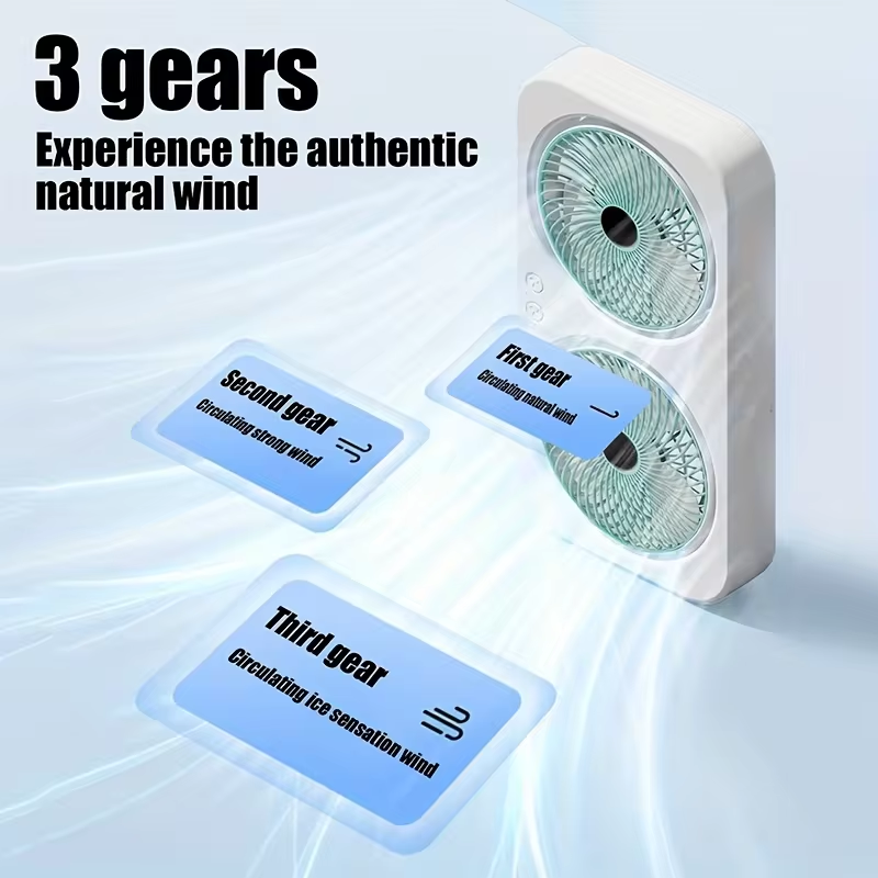 Dubbele USB-ventilator met 360 - Outdoor Camping Fan recensie en prijs