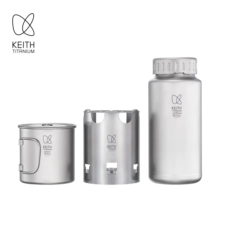 KEITH Pure Titanium Nesting Ca - Camp Utensil Set recensie en prijs