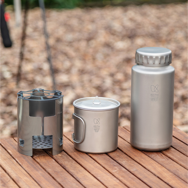 KEITH Pure Titanium Nesting Ca - Camp Utensil Set recensie en prijs