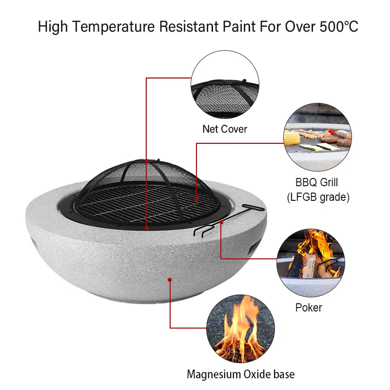 Buitenhaard van magnesiumoxide - Outdoor Camping Fire Pit recensie en prijs
