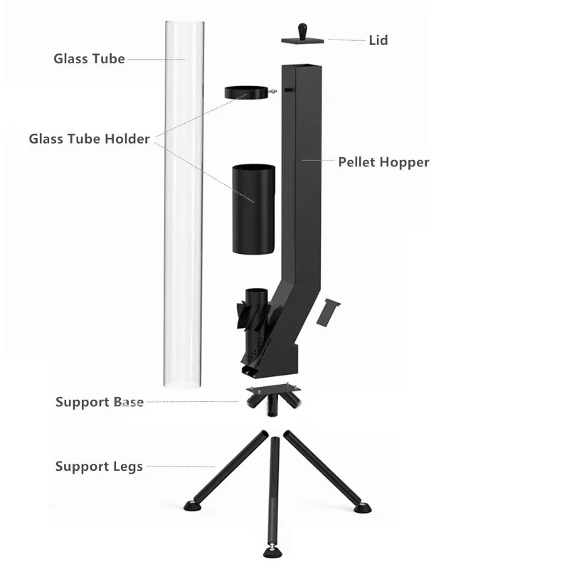 Winter pelletkachel, verticale - Outdoor Camping Wood Stove recensie en prijs