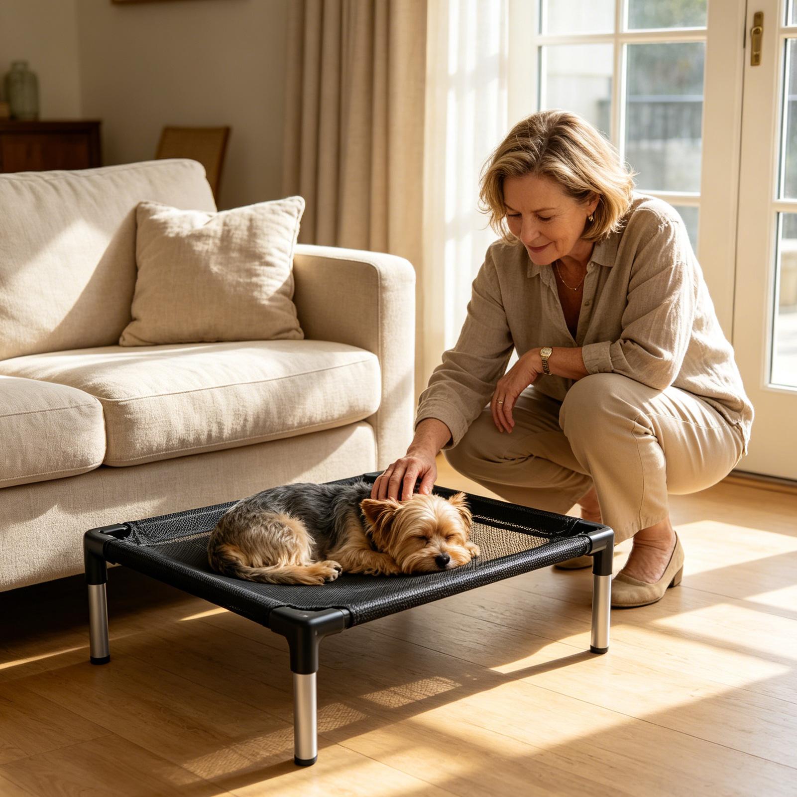 Verhoogd hondenbed met ademend - Outdoor Camping Dog Bed recensie en prijs