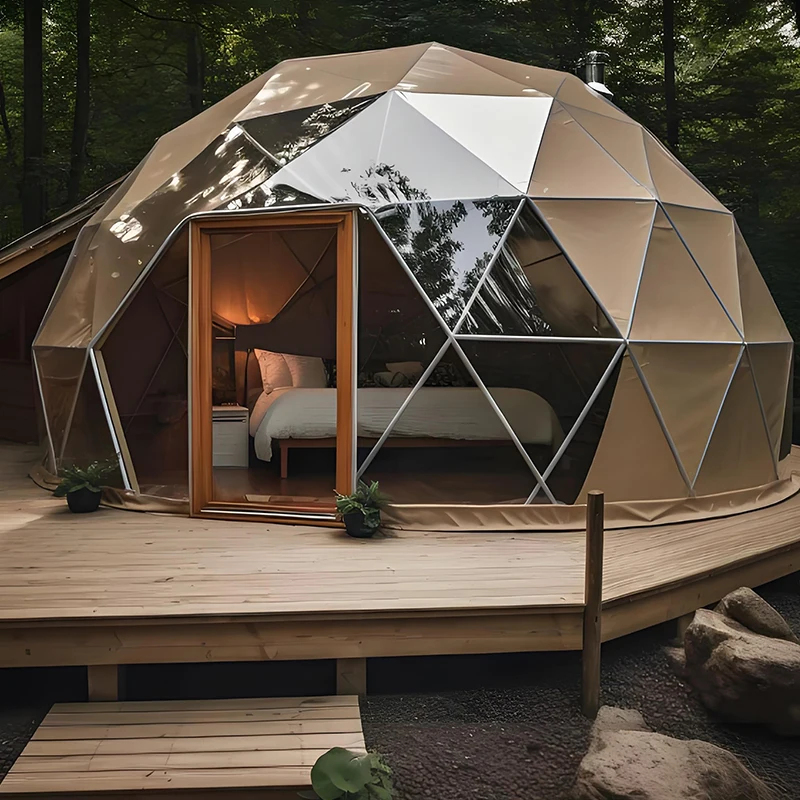 Geodetische koepeltent 4-seizo - Outdoor Camping Dome recensie en prijs