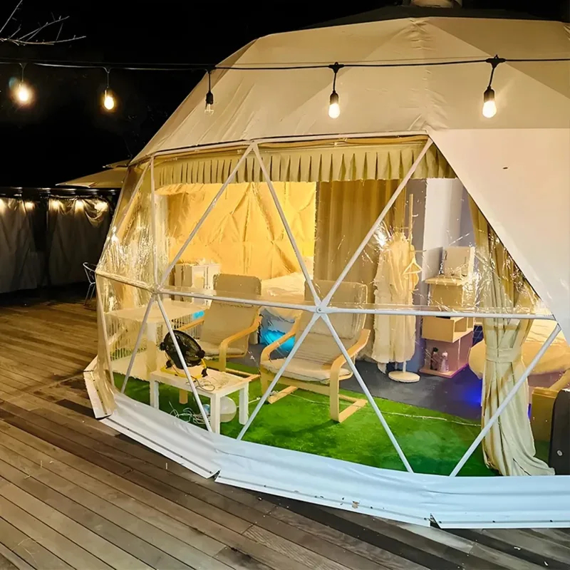 Geodetische koepeltent 4-seizo - Outdoor Camping Dome recensie en prijs