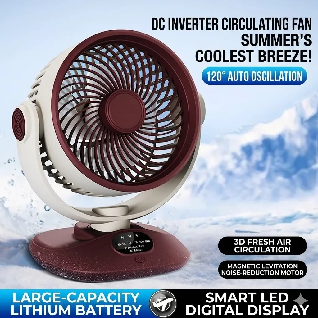 Desktopventilator Oplaadbare T - Outdoor Camping Fan recensie en prijs