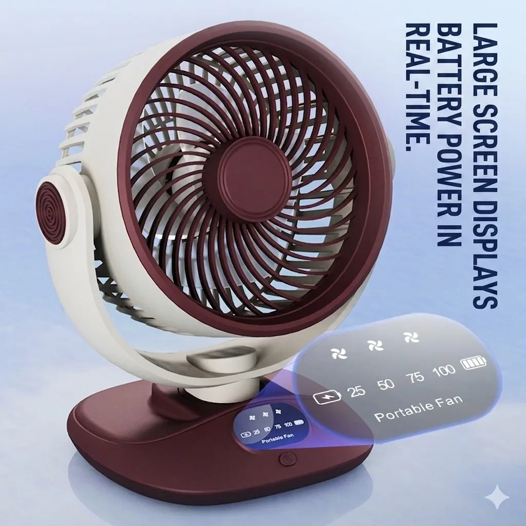 Desktopventilator Oplaadbare T - Outdoor Camping Fan recensie en prijs