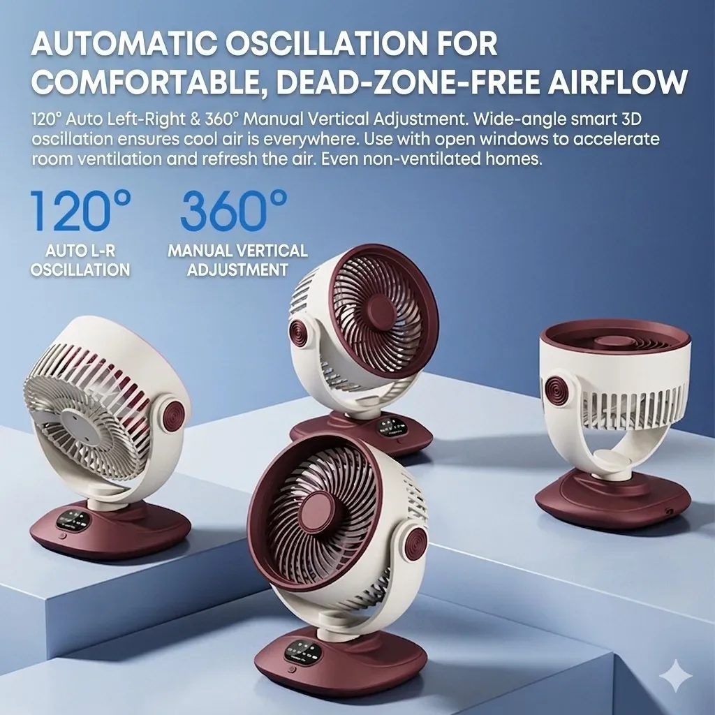 Desktopventilator Oplaadbare T - Outdoor Camping Fan recensie en prijs